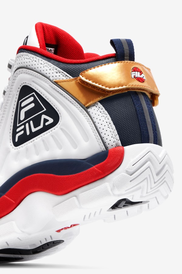 Fila Outlets Big Kids\' Grant Hill 2 Game Break White/Blues/Red