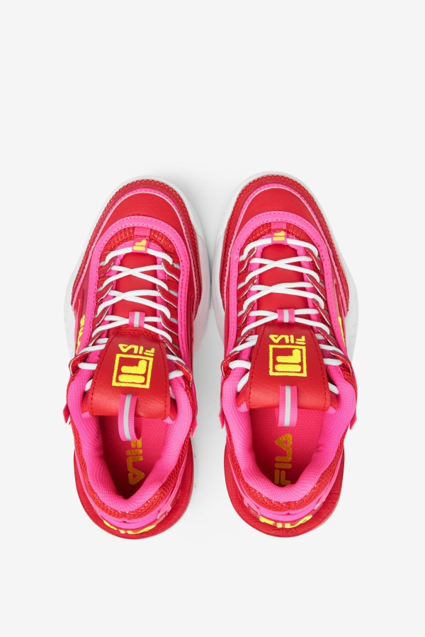 Red/Pink/Yellow Fila Outlets Big Kids\' Disruptor 2 Exp