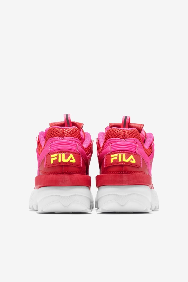 Red/Pink/Yellow Fila Outlets Big Kids\' Disruptor 2 Exp