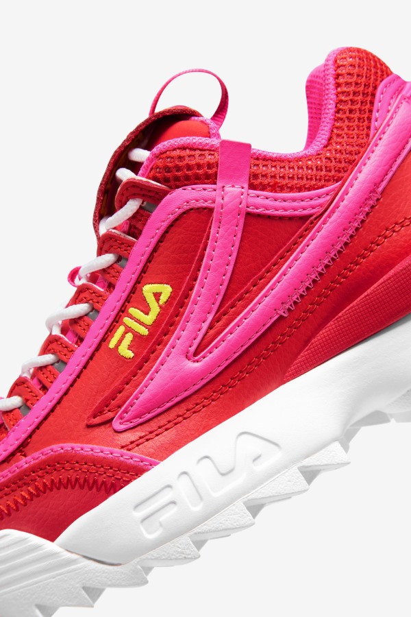 Red/Pink/Yellow Fila Outlets Big Kids\' Disruptor 2 Exp