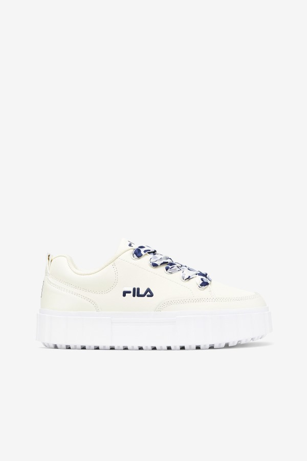 Fila Outlets Women's Sandblast Low Satin Lace White/Navy/White