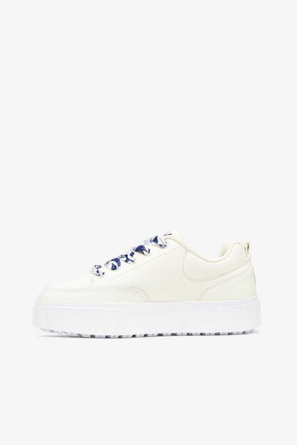 Fila Outlets Women\'s Sandblast Low Satin Lace White/Navy/White