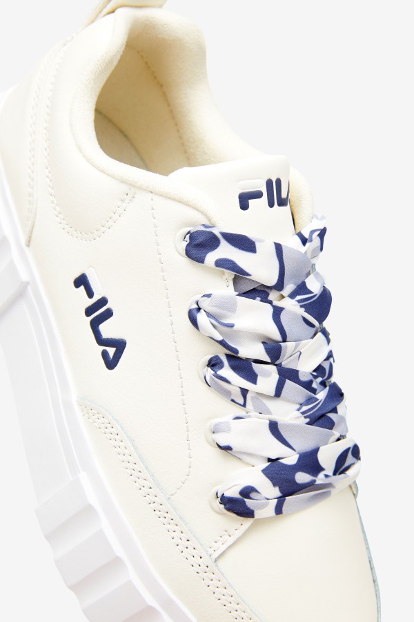 Fila Outlets Women\'s Sandblast Low Satin Lace White/Navy/White