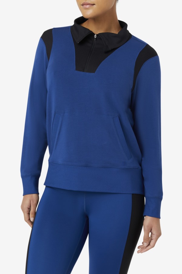 Navy Peony Fila Outlets Fi-Lux Half Zip