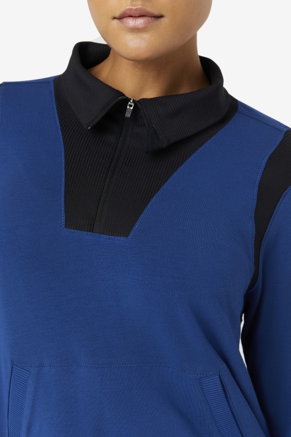 Navy Peony Fila Outlets Fi-Lux Half Zip