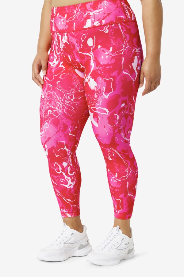 Pink Marble Fila Outlets Forza Sleek 7/8 Leggings