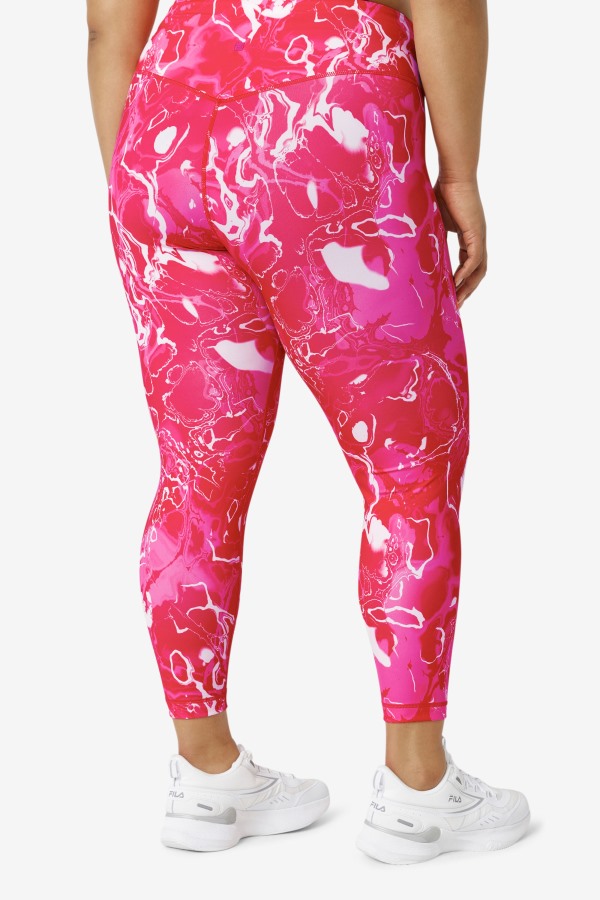 Pink Marble Fila Outlets Forza Sleek 7/8 Leggings