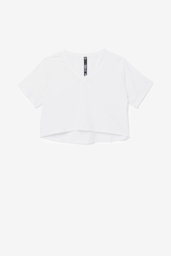 Fila Outlets White Fi-Lux High-Low Crop Top