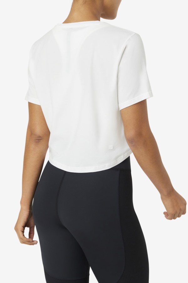 Fila Outlets White Fi-Lux High-Low Crop Top