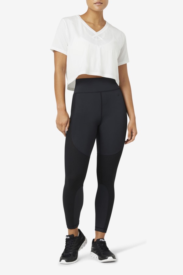 Fila Outlets White Fi-Lux High-Low Crop Top