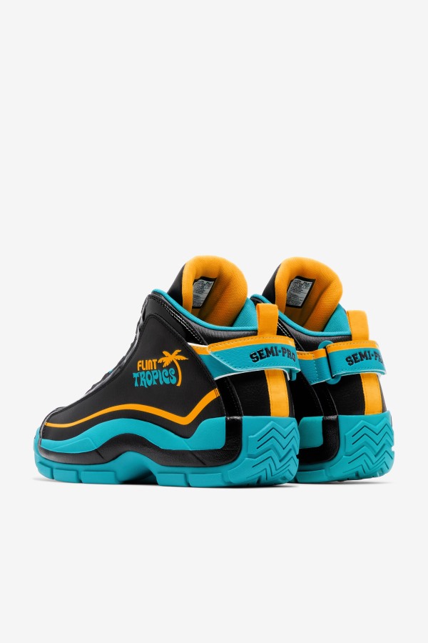 Men\'s Grant Hill 2 x Semi-Pro Fila Outlets Black/Teal/Zinnia
