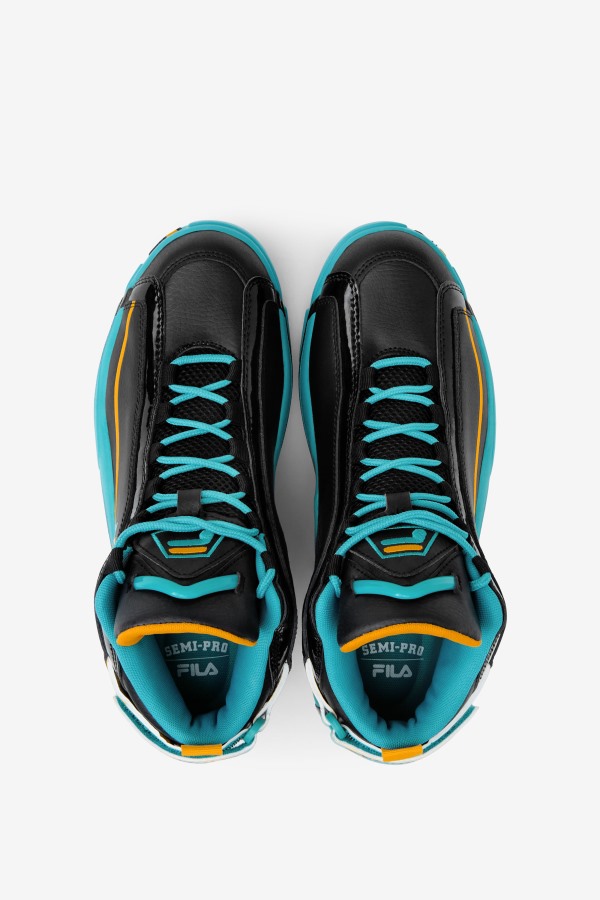 Men\'s Grant Hill 2 x Semi-Pro Fila Outlets Black/Teal/Zinnia