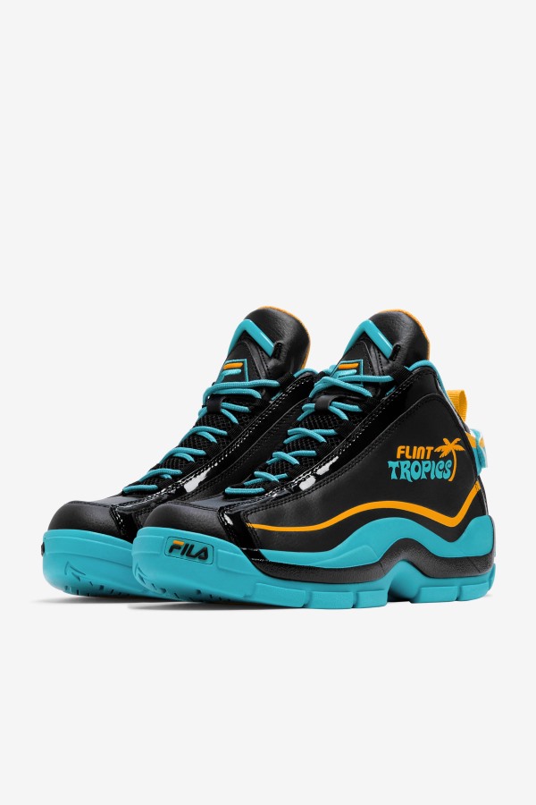 Men\'s Grant Hill 2 x Semi-Pro Fila Outlets Black/Teal/Zinnia