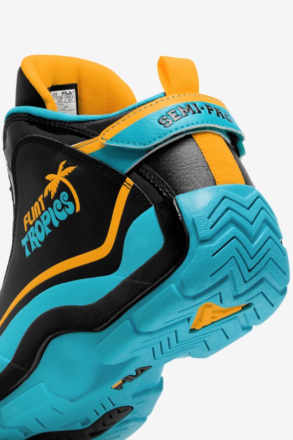 Men\'s Grant Hill 2 x Semi-Pro Fila Outlets Black/Teal/Zinnia