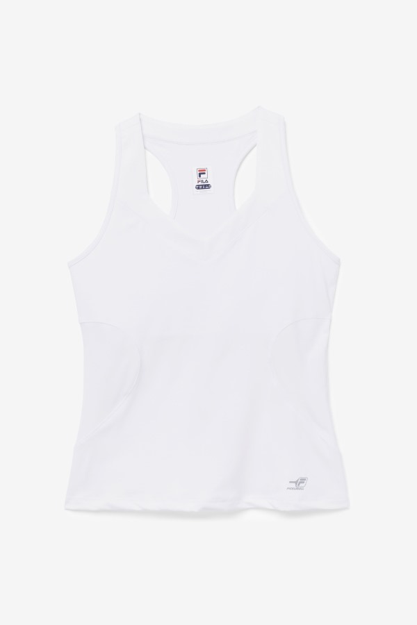 White Pickleball Halter Tank Fila Outlets