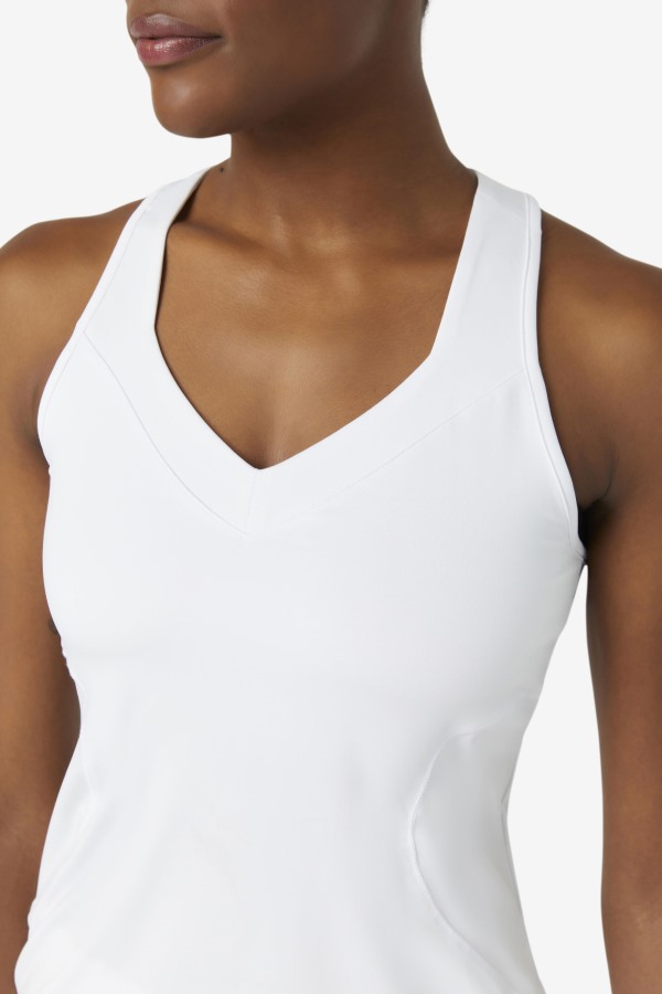 White Pickleball Halter Tank Fila Outlets