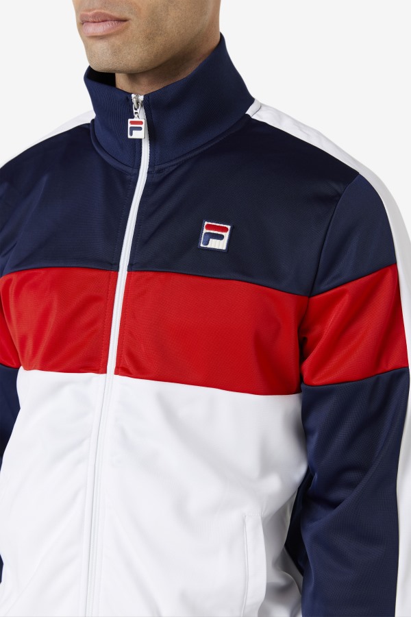 Assembly Track Jacket Navy/White/Red Fila Outlets