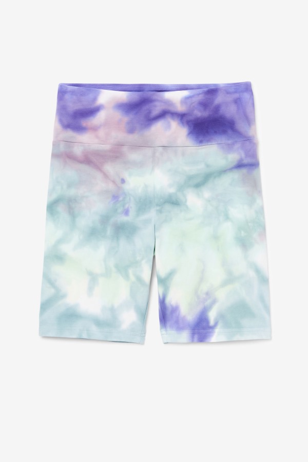 Aruba Blue Tie Dye Taima Tie Dye Bike Short Fila Outlets