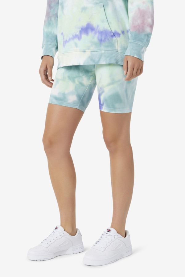 Aruba Blue Tie Dye Taima Tie Dye Bike Short Fila Outlets