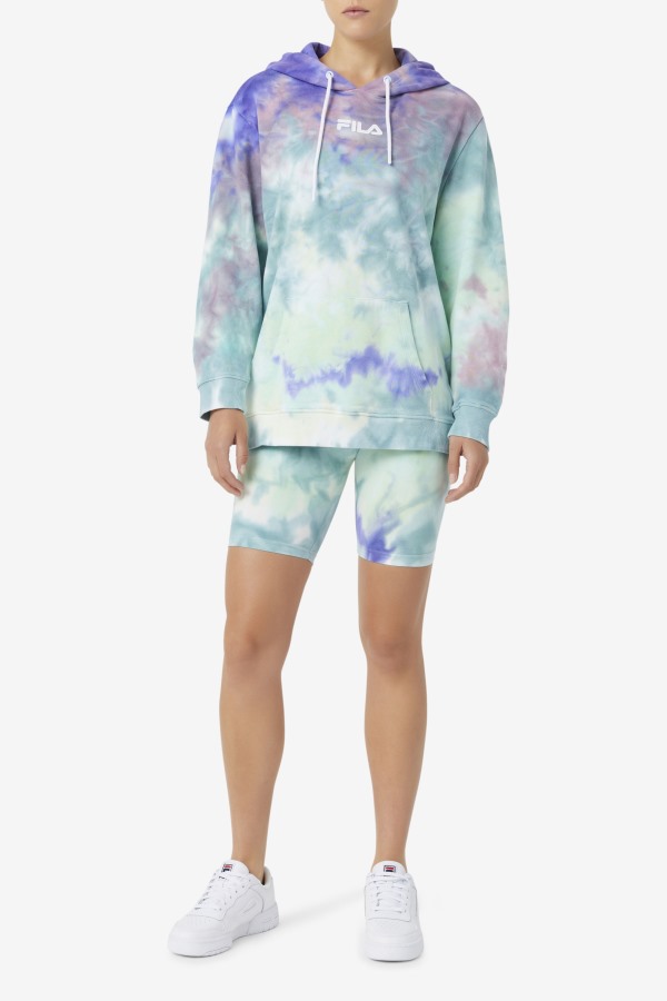 Aruba Blue Tie Dye Taima Tie Dye Bike Short Fila Outlets