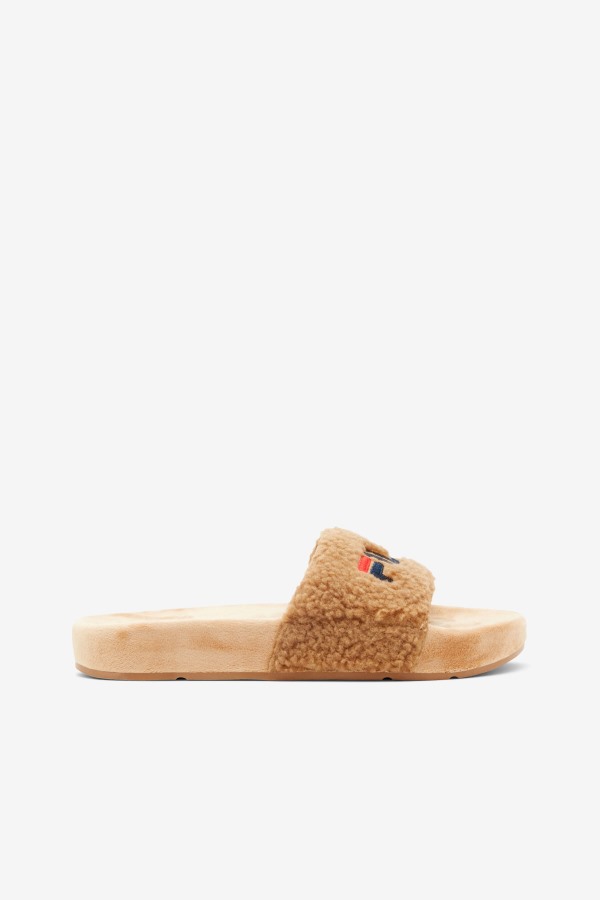Fila Outlets Beige/Navy/Red Women's Fuzzy Drifter