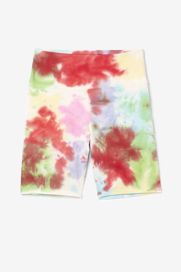 Taima Tie Dye Bike Short Green/White/Periwinkle/Red Fila Outlets