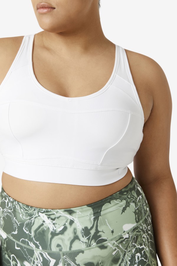 Fila Outlets White Uplift Racerback Sports Bra