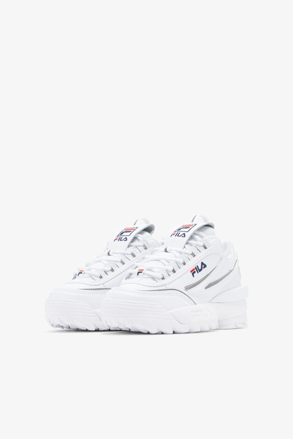 Big Kids\' Disruptor 2 EXP White/Navy/Red Fila Outlets