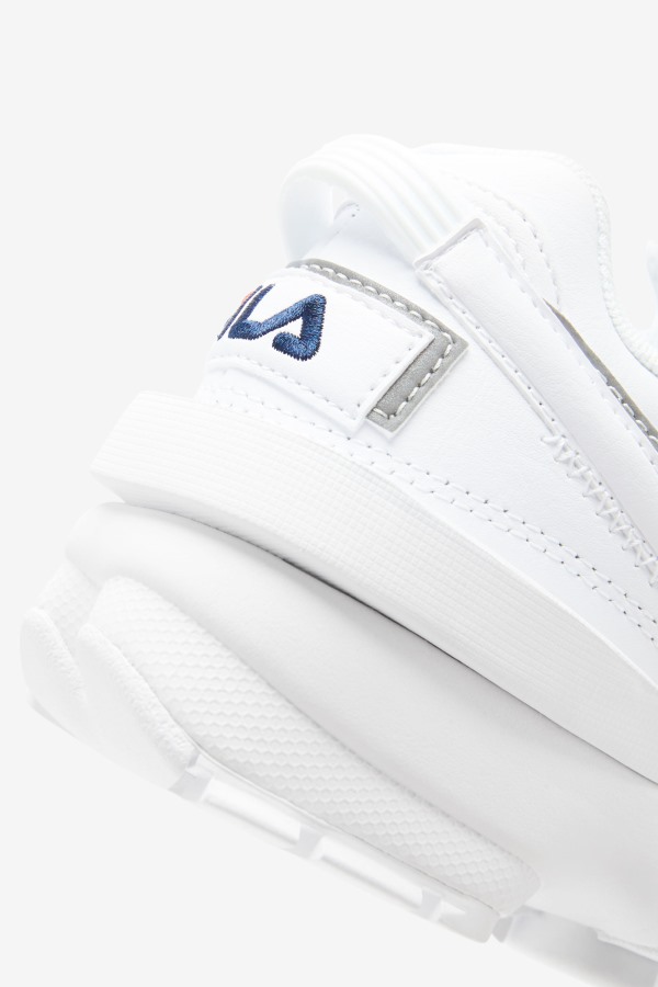 Big Kids\' Disruptor 2 EXP White/Navy/Red Fila Outlets