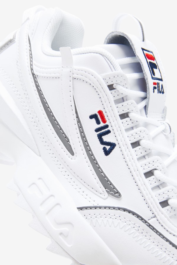 Big Kids\' Disruptor 2 EXP White/Navy/Red Fila Outlets