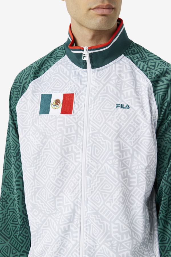 June Bug/White/Fiery Red Fila Outlets Mexico Track Jacket