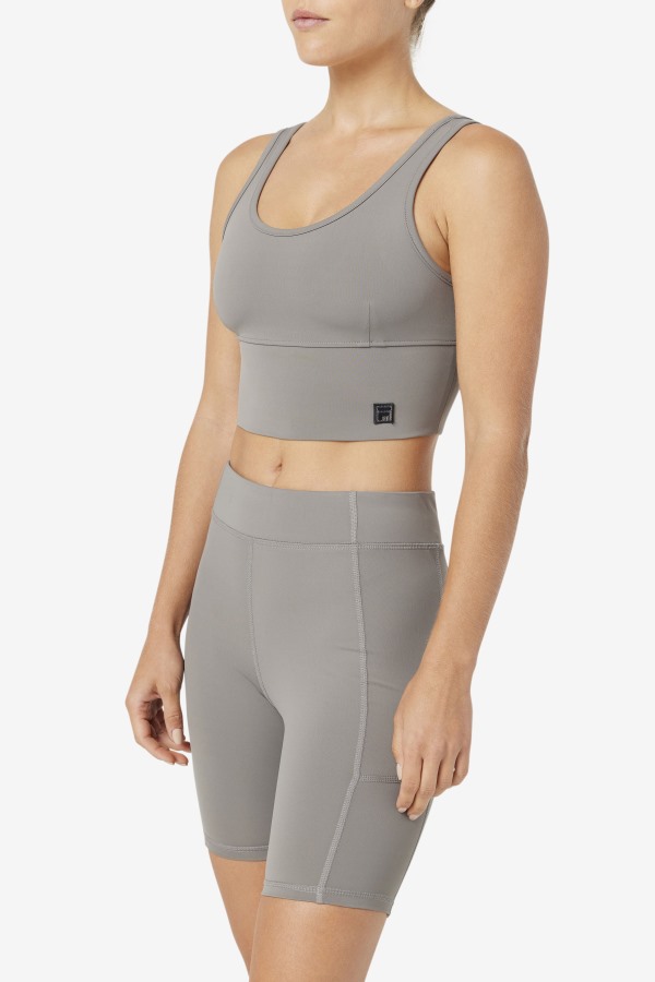 Brushed Nickel Fila Outlets Kora Bra Top