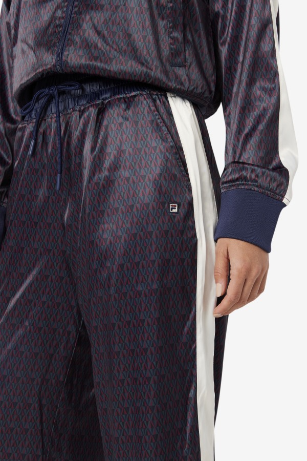 Aviana Cropped Satin Pant Fila Outlets Peacoat/Tofu