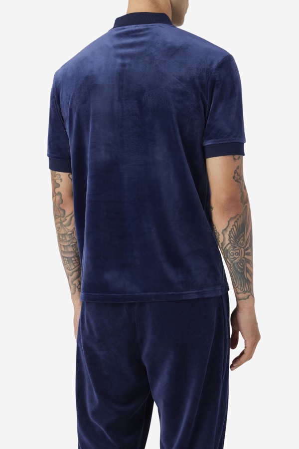 Fila Outlets Fil A Navy Devon Velour Polo