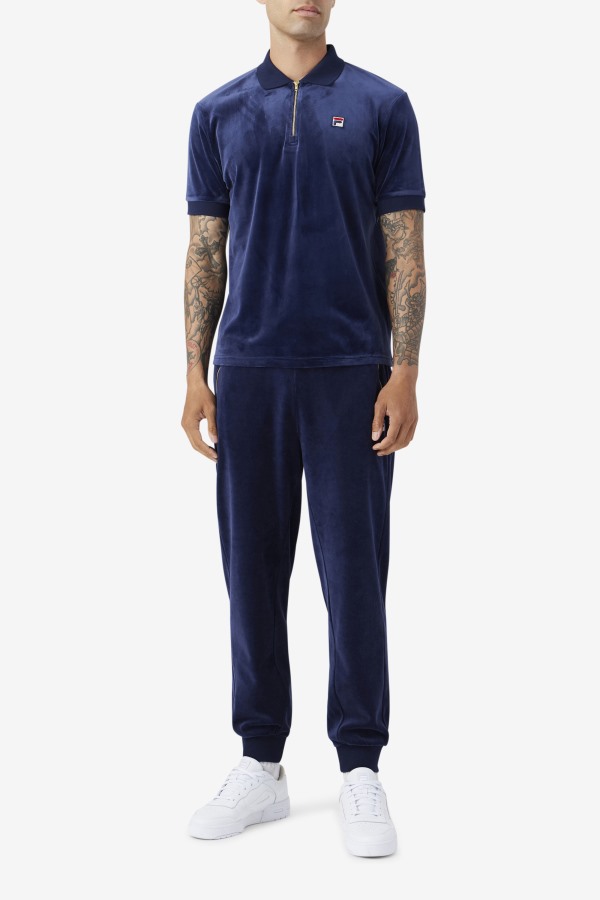 Fila Outlets Fil A Navy Devon Velour Polo
