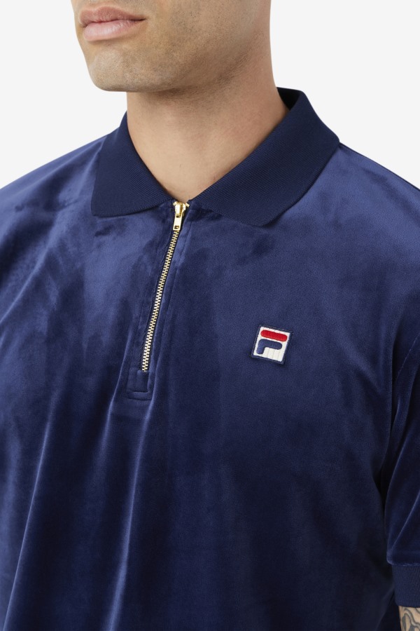 Fila Outlets Fil A Navy Devon Velour Polo