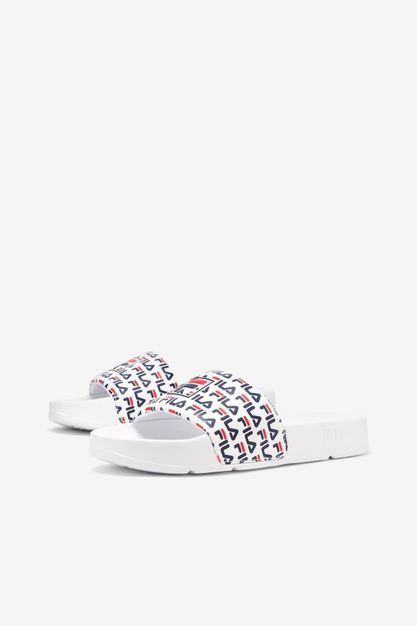 White/Navy/Red Fila Outlets Women\'s drifter mood 2