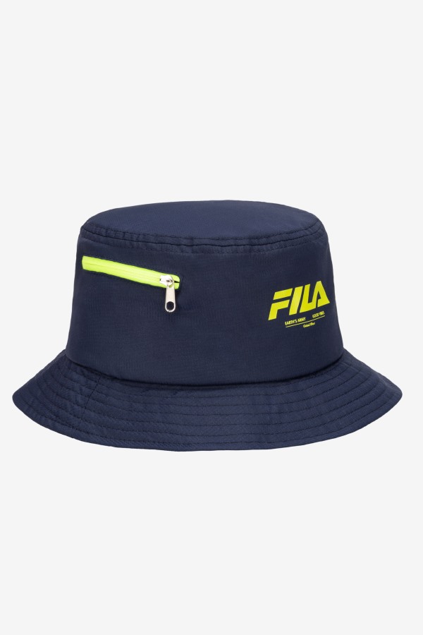 Fila Outlets Ripstop Bucket Hat Navy
