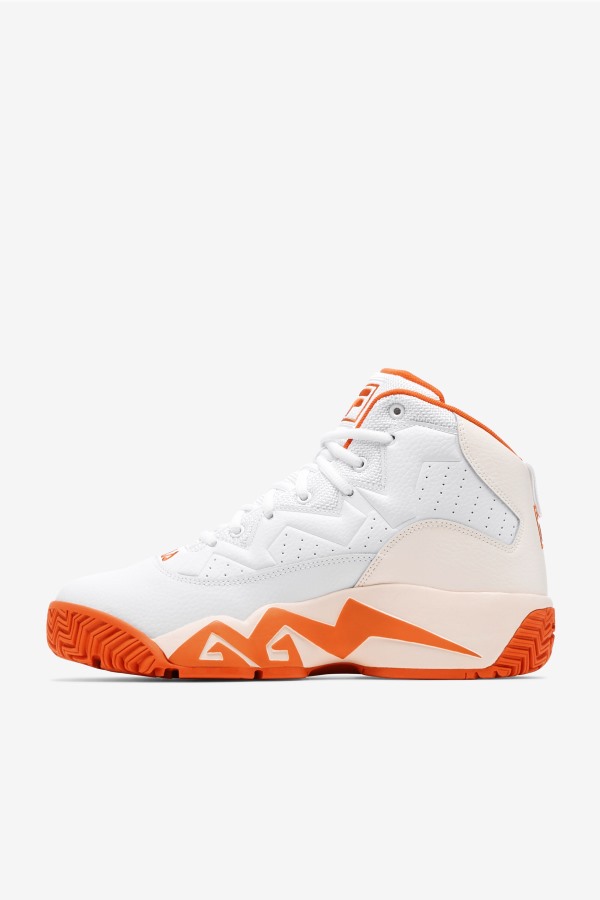 White/Mandarin Red/Gardenia Men\'s MB Fila Outlets