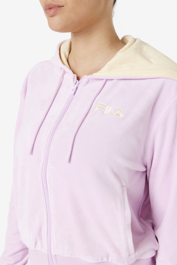 Orchid Zura Velour Jacket Fila Outlets