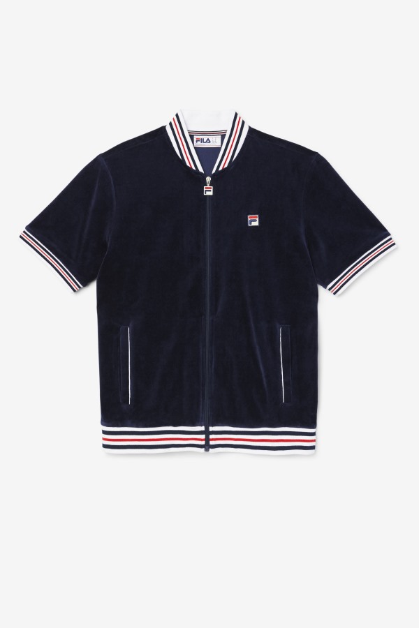 Fila Outlets Estudio Velour Jacket Navy/White