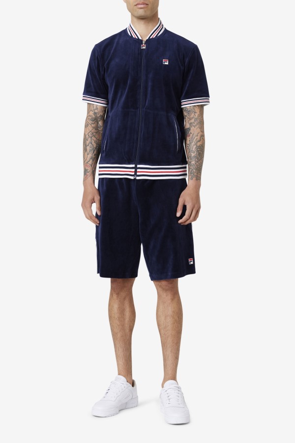 Fila Outlets Estudio Velour Jacket Navy/White