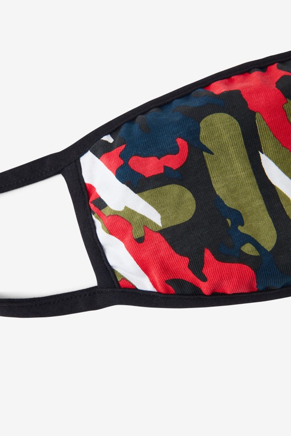 Fila Outlets Red/Green/Camo Multi Multicolor Camouflage Face Mask
