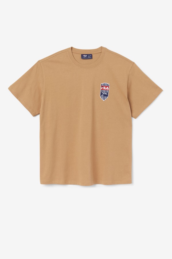Fila Outlets 2Pac Patch Tee Tobacco Brown