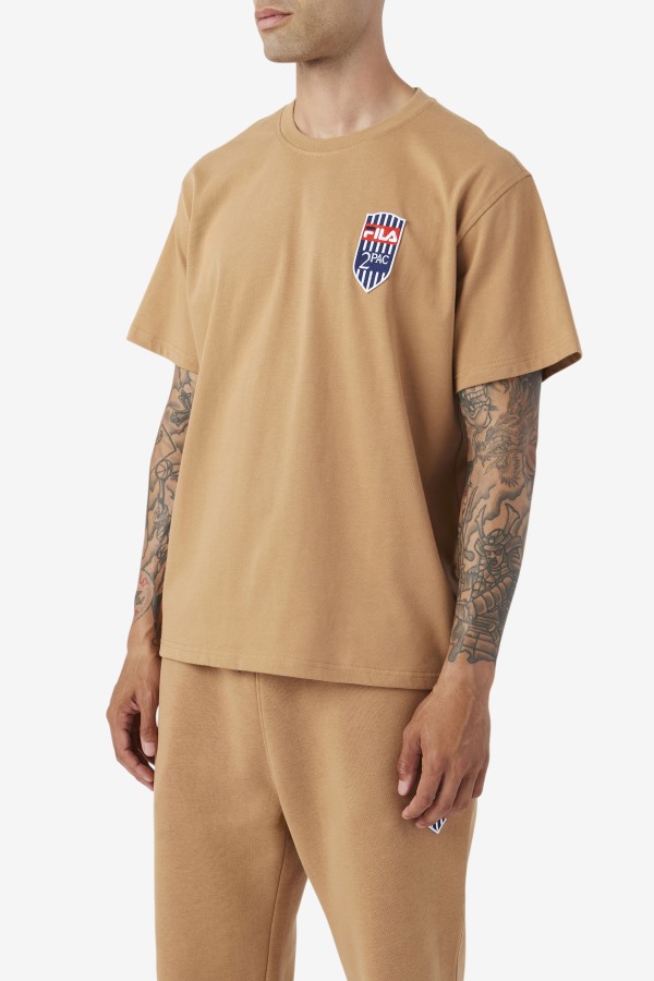 Fila Outlets 2Pac Patch Tee Tobacco Brown