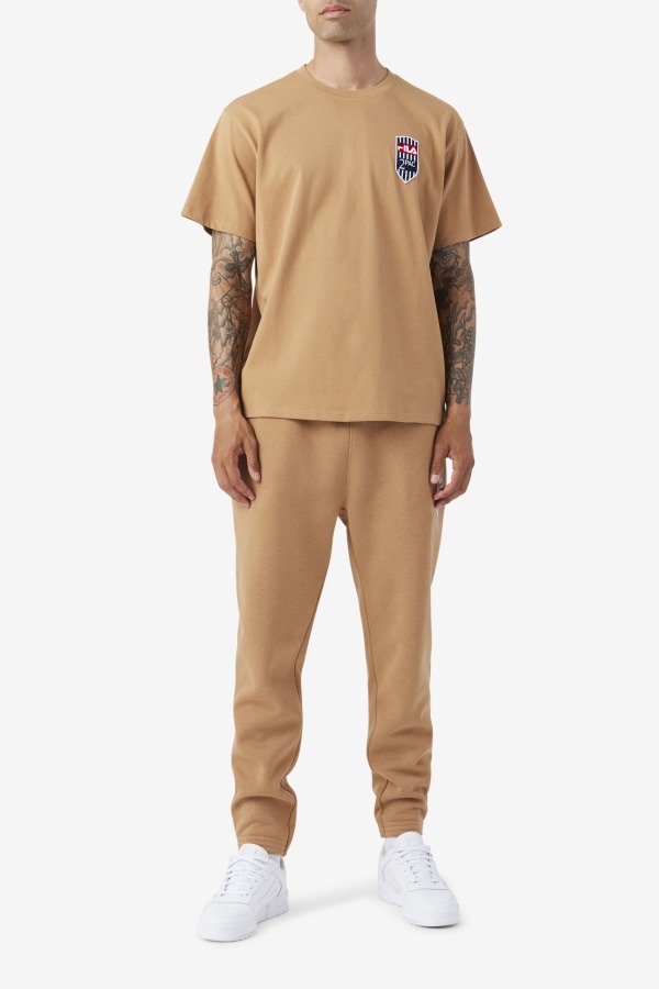 Fila Outlets 2Pac Patch Tee Tobacco Brown