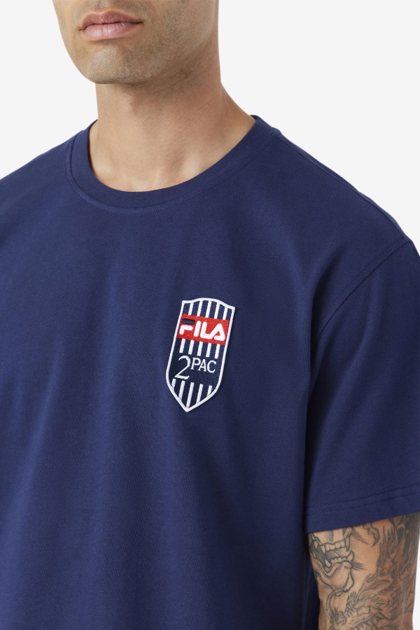 2Pac Patch Tee Navy Fila Outlets