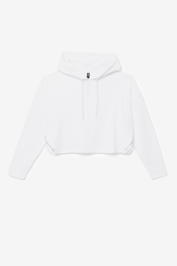 Fila Outlets White Fi-Lux Cropped Hoodie