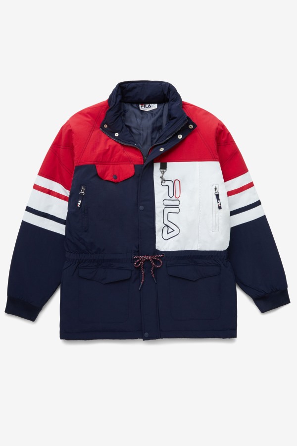 Peacoat/Red/White Fila Outlets golia parka jacket