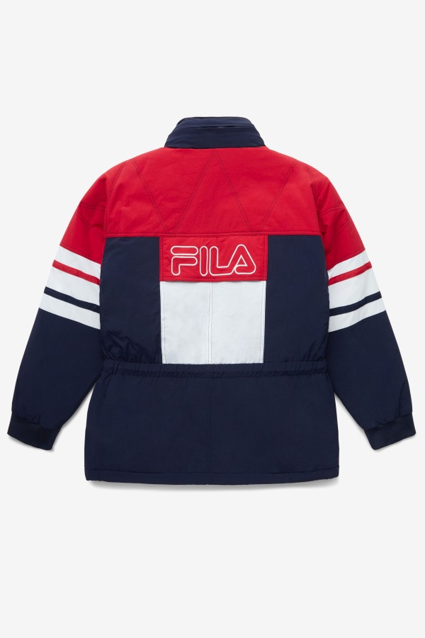 Peacoat/Red/White Fila Outlets golia parka jacket